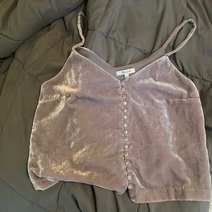 Sleeveless purple button down shirt from madewell